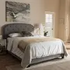 136-7440-RCW Classic Contemporary Light Beige Queen Upholstered Bed - Lexi