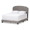 136-7441-RCW Classic Contemporary Light Gray King Upholstered Bed - Lexi