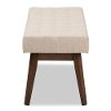 140-7565-RCW Mid-Century Modern Light Beige Bench - Elia-3