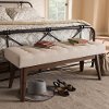 140-7565-RCW Mid-Century Modern Light Beige Bench - Elia-6