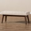 140-7565-RCW Mid-Century Modern Light Beige Bench - Elia-7