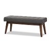 140-7564-RCW Mid-Century Modern Dark Gray Bench - Elia-1