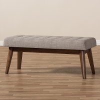 140-7563-RCW Mid Century Modern Light Gray Bench - Elia-2