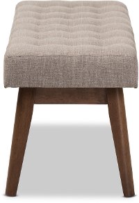 140-7563-RCW Mid Century Modern Light Gray Bench - Elia-4