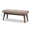 140-7563-RCW Mid-Century Modern Light Gray Bench - Elia-7