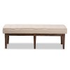 140-7568-RCW Mid-Century Modern Light Beige Large Upholstered Bench - Lucca-2