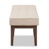 140-7568-RCW Mid-Century Modern Light Beige Large Upholstered Bench - Lucca-3