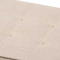 140-7568-RCW Mid Century Modern Light Beige Large Upholstered Bench - Lucca-4