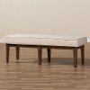 140-7568-RCW Mid-Century Modern Light Beige Large Upholstered Bench - Lucca-7