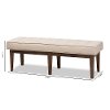 140-7568-RCW Mid-Century Modern Light Beige Large Upholstered Bench - Lucca-8
