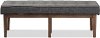 140-7567-RCW Mid Century Modern Dark Gray Large Upholstered Bench - Lucca-3