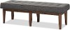 140-7567-RCW Mid Century Modern Dark Gray Large Upholstered Bench - Lucca-4