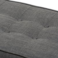 Mid Century Modern Dark Gray Large Upholstered Bench - Lucca-6