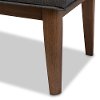 140-7567-RCW Mid Century Modern Dark Gray Large Upholstered Bench - Lucca-7