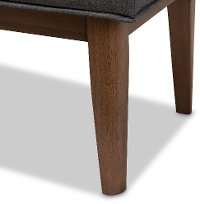Mid Century Modern Dark Gray Large Upholstered Bench - Lucca-7