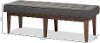 140-7567-RCW Mid Century Modern Dark Gray Large Upholstered Bench - Lucca-8