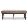 140-7566-RCW Mid-Century Modern Light Gray Large Upholstered Bench - Lucca-2