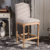 133-7375-RCW French Weathered Oak and Beige Bar Stool - Paige-1