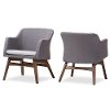 134-2CP-7178-RCW Mid Century Modern Two-Tone Gray Accent Chair (Set of 2) - Vera