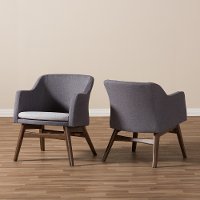 134-2CP-7178-RCW Mid Century Modern Two-Tone Gray Accent Chair (Set of 2) - Vera-7