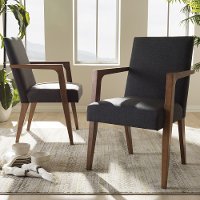 137-2PC-7365-RCW Mid-Century Modern Dark Gray Accent Chair (Set of 2) - Andrea