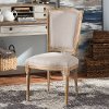 133-7334-RCW Vintage Weathered Oak Upholstered Dining Room Chair - Cadencia-1