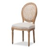 133-7335-RCW French Vintage Cane Back Upholstered Dining Room Chair - Adelia-2