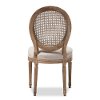 133-7335-RCW French Vintage Cane Back Upholstered Dining Room Chair - Adelia-5