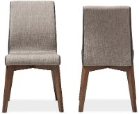 134-2PC-7181-RCW Mid-Century Modern Beige and Brown Dining Room Chair (Set of 2) - Kimberly