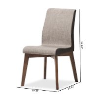 134-2PC-7181-RCW Set of 2 Mid Century Modern Brown Dining Room Chairs - Kimberly-3