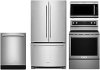 KIT KitcheAid 4 Piece Kitchen Appliance Package with Electric Range - Stainless Steel