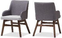 134-2PC-7176-RCW Set of 2 Mid Century Modern Gray Dining Room Chairs - Monte-3