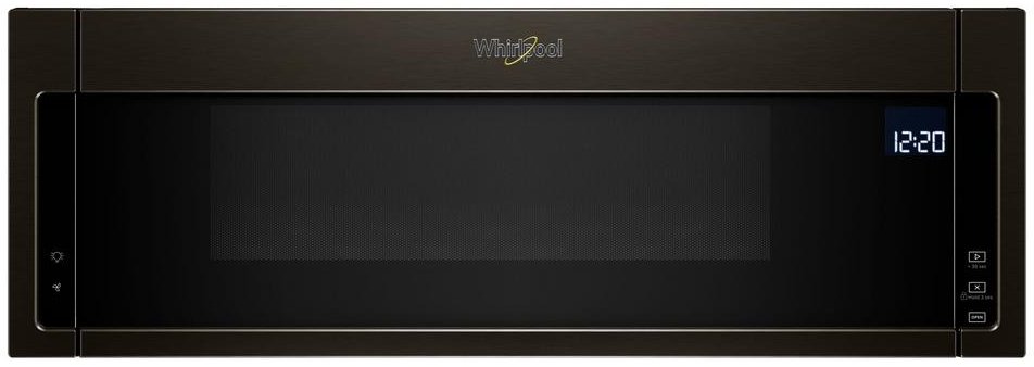 WML75011HV Whirlpool Low Profile Over the Range Microwave with Sensor Cook- Black Stainless Steel-1