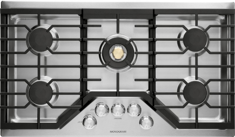 Monogram 36 Inch Smart Gas Cooktop Stainless Steel Rc Willey