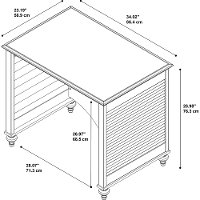 34 Inch Coastal Cherry Brown Computer Desk - Volcano Dusk-5