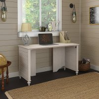 51 Inch Driftwood Dreams White Computer Desk - Volcano Dusk-1