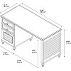 Coastal Cherry Brown Office Desk - Volcano Dusk -8