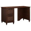 Coastal Cherry Brown Office Desk with Two Drawers - Volcano Dusk-2