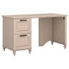 Driftwood Dreams White Office Desk with Two Drawers - Volcano Dusk-2