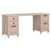 Long Driftwood Dreams White Office Desk - Volcano Dusk-2