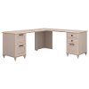 Antique White L Shaped Desk with Drawers - Volcano Dusk-2