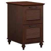 Cherry Brown 2 Drawer Wood File Cabinet-2