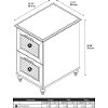 Cherry Brown 2 Drawer Wood File Cabinet-7