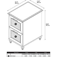 Cherry Brown 2 Drawer Wood File Cabinet-7