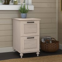 Antique White 2 Drawer File Cabinet