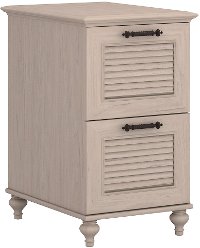 Antique White 2 Drawer File Cabinet-2