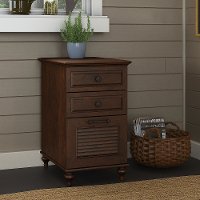 Cherry Brown 3 Drawer File Cabinet - Volcano Dusk