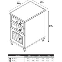 Antique White 3 Drawer File Cabinet - Volcano Dusk-8