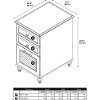 Antique White Three Drawer File Cabinet - Volcano Dusk-8
