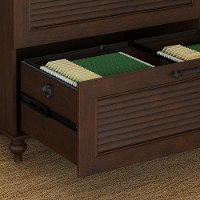 Cherry Brown 2 Drawer Wood Lateral File Cabinet - Volcano Dusk-5